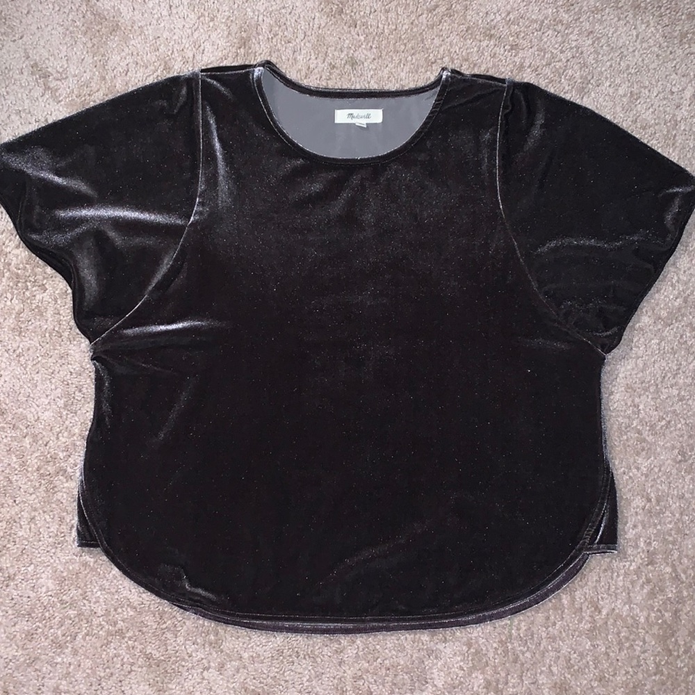 Madewell Velvet Butterfly Top - Picture 1 of 9